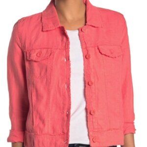 NWOT Tommy Bahama 2 Palms raw edge linen jacket S